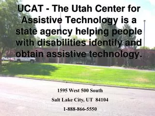 1595 West 500 South Salt Lake City, UT 84104 1-888-866-5550