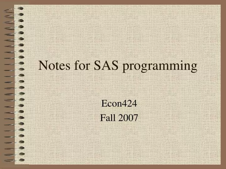 notes for sas programming