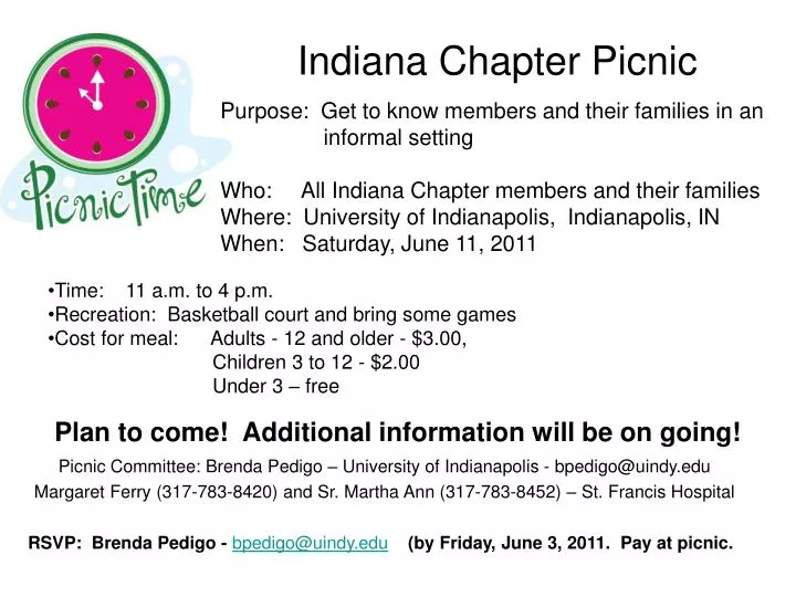 indiana chapter picnic