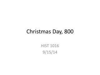 Christmas Day, 800