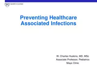 preventing healthcare associated infections