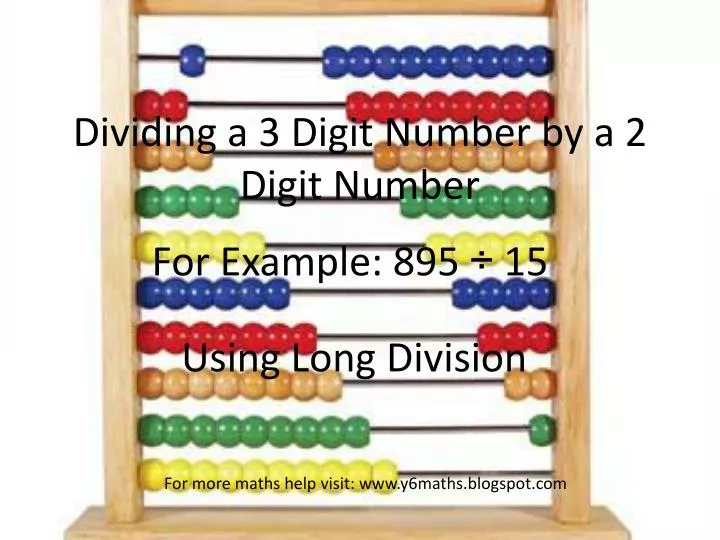 dividing a 3 digit number by a 2 digit number