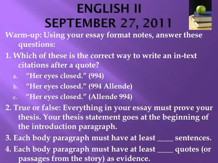 english ii september 27 2011