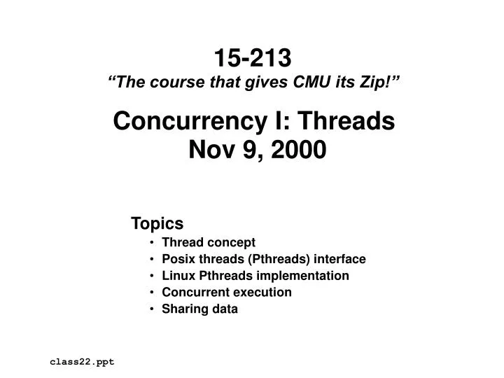 concurrency i threads nov 9 2000
