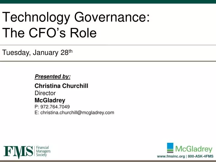technology governance the cfo s role