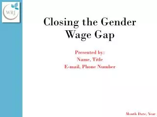 Closing the Gender Wage Gap