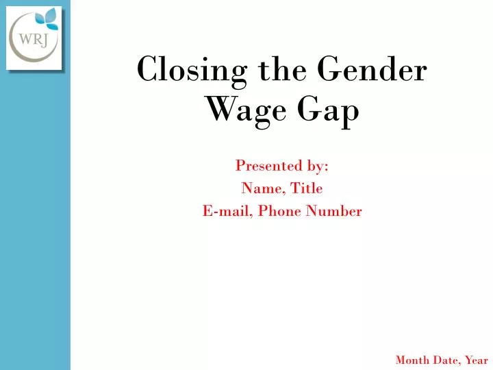 closing the gender wage gap