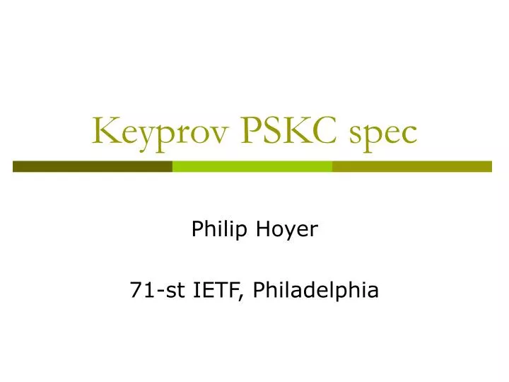 keyprov pskc spec