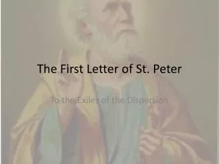 The First Letter of St. Peter
