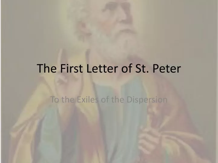 the first letter of st peter