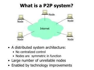 What is a P2P system?