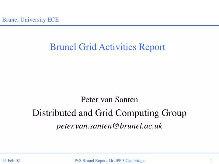 brunel grid activities report