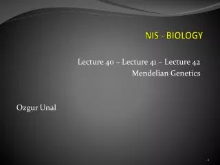 NIS - BIOLOGY