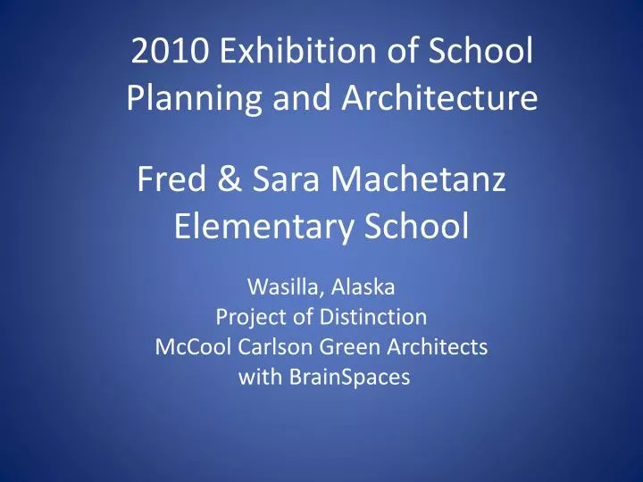 fred sara machetanz elementary school