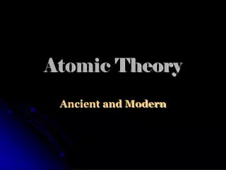 Atomic Theory