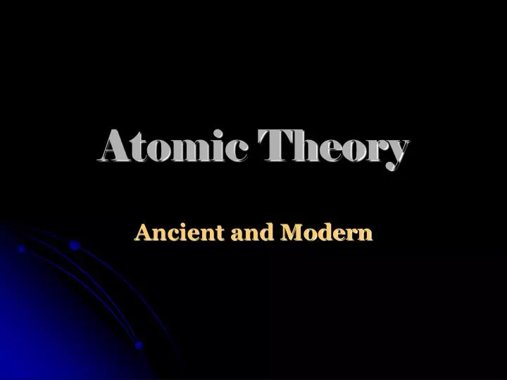 atomic theory