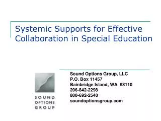 Systemic Supports for Effective Collaboration in Special Education