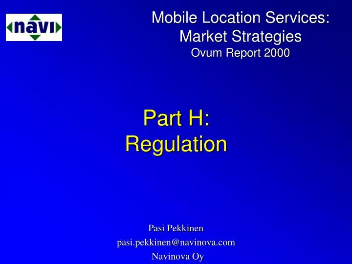 part h regulation