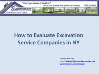 How to Evaluate Excavation Service Companies in NY