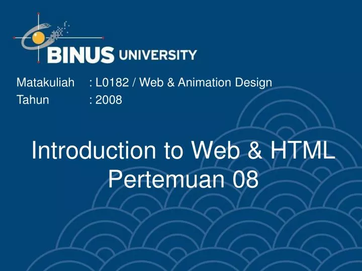 introduction to web html pertemuan 08