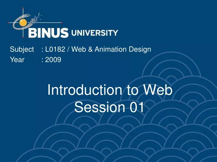 introduction to web session 01