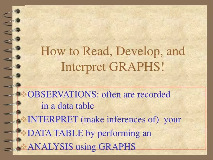 how to read develop and interpret graphs