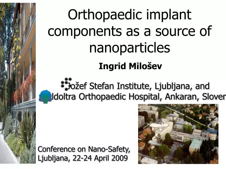 orthopaedic implant components as a source of nanoparticles