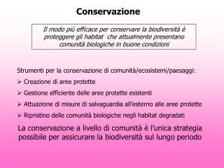 conservazione