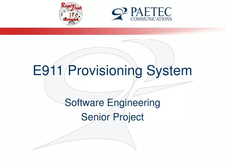 e911 provisioning system