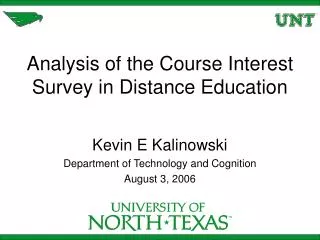 Analysis of the Course Interest Survey in Distance Education