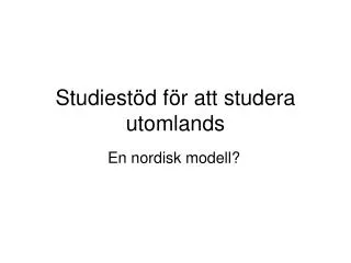 studiest d f r att studera utomlands