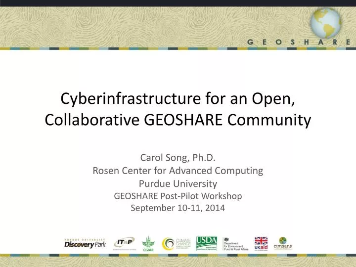 cyberinfrastructure for an open collaborative geoshare community