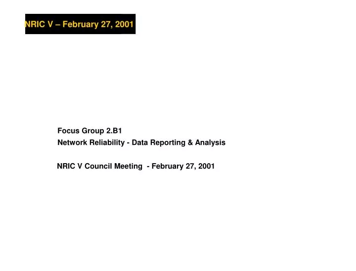 nric v council meeting february 27 2001
