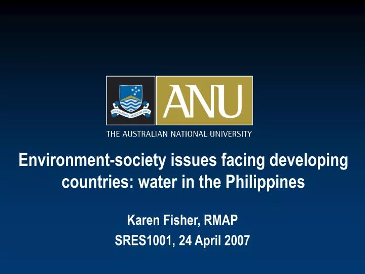 environment society issues facing developing countries water in the philippines
