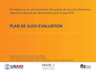 plan de suivi valuation