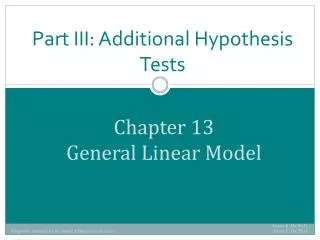 Chapter 13 General Linear Model