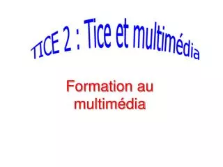 formation au multim dia