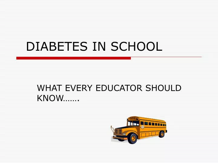 diabetes in school