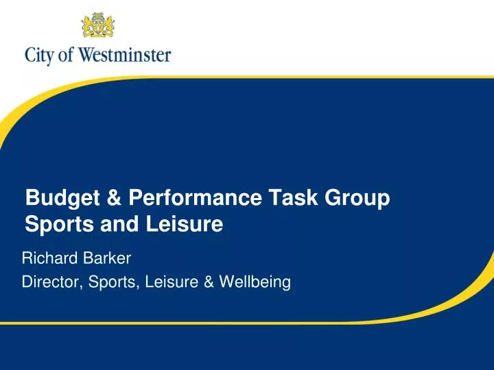 budget performance task group sports and leisure
