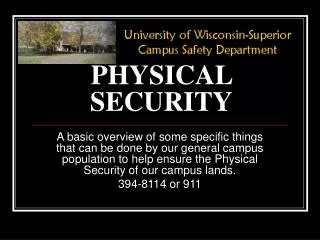 PHYSICAL SECURITY