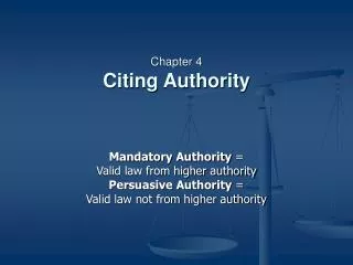 Chapter 4 Citing Authority