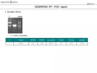 KESRRP001 RT- PCR report