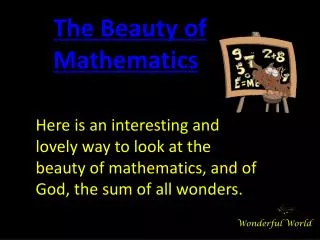 The Beauty of Mathematics