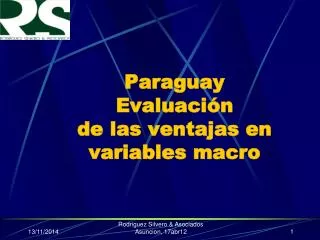 paraguay evaluaci n de las ventajas en variables macro
