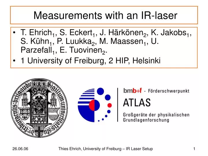 measurements with an ir laser