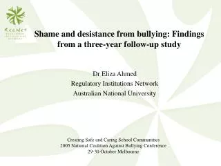Shame and desistance from bullying: Findings from a three-year follow-up study