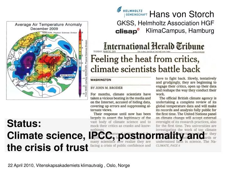 status climate science ipcc postnormality and the crisis of trust
