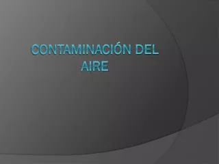 contaminaci n del aire