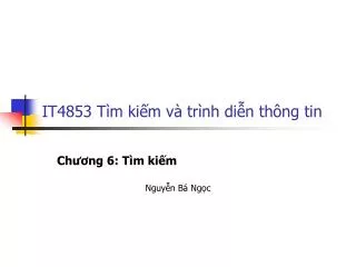 it4853 t m ki m v tr nh di n th ng tin