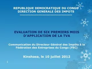 republique democratique du congo direction generale des impots